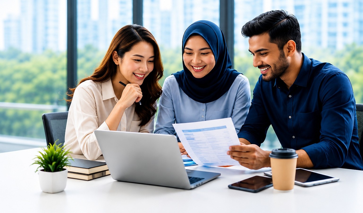 Career professionals reviewing resume